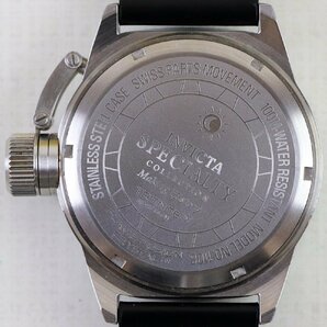 S♪中古品♪腕時計 『コルドバ 1108』 INVICTA クオーツ 表示方式：アナログ 防水性：10気圧(100m) ステンレス/レザー ※バンドにヒビありの画像4