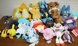 L◇中古品◇ポケモン ぬいぐるみ まとめて セット めちゃでかルカリオ/だっこしてイーブイ/クワッス/ピカチュウ 他 ※詳細未確認