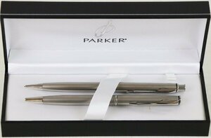 S◇中古品◇文房具 ボールペン・シャープペンシル セット PARKER/パーカー 詳細不明 長さ約13.3/13.8cm 箱・説明書つき