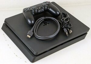 S★中古品★ゲーム機 『PlayStation4 薄型モデル CUH-2100A ジェット・ブラック』 SONY/ソニー コントローラ/USBケーブル/HDMIケーブル付属