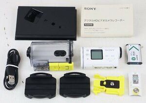 S★ジャンク品★デジタルビデオカメラ 『アクションカム HDR-AS100V』 SONY/ソニー 発売:2014年 本体サイズ(約):8.1×4.6×2.3cm