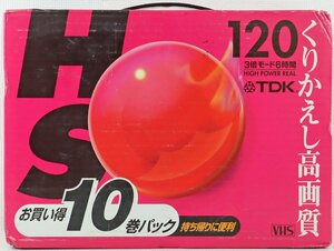 S◎未使用品◎『ビデオカセットテープ お買い得10巻パック』 T-120HSUX10BP VHS TDK スタンダード 録画時間(標準/3倍):120分/360分 未開封