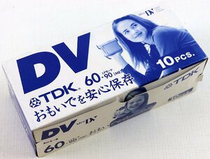 S♪未使用品♪miniDVテープ 『DVM60BUA 10本入り』 メーカー：TDK 録画時間：60分/90分(LPモード) ×10本 ※未開封/外箱にイタミあり