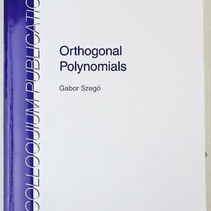 P◎中古品◎書籍『Orthogonal Polynomials』Colloquium Publications 著:Gabor Szego American Mathematical Society 直交多項式 洋書 数学の画像1
