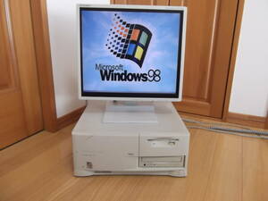 【動作確認済】NECパソコン PC-9821V166/S5C 流星パネル型 (FM＆MIDI音源・ジョイスティック端子・USB端子内蔵）Win98＆MS-DOS6.2起動