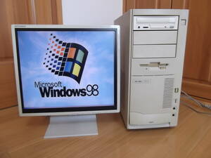 【動作確認済】PC98タワー型 PC-9821Xv13/R16（メルコODP K6-2-333MHz　＆ CD書込対応ドライブ内蔵）/ Win98＆MS-DOS6.2マルチ起動