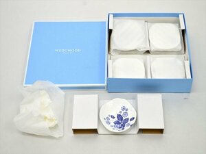 KM547●未使用保管品●WEDGWOOD ウェッジウッド STRAWBERRY BLOOM ストロベリー ブルーム　小皿/プレート 5枚セット