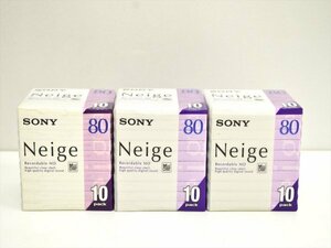 KM550●未開封まとめて!!●SONY ソニー Neige 80　10枚パック×3点（計30枚）セット　ミニディスク　MDディスク 80分