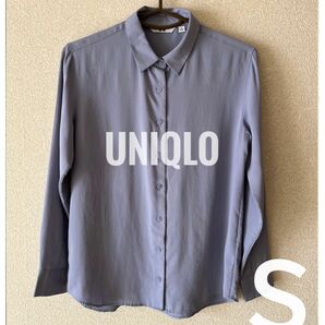 訳あり UNIQLO ユニクロ　レディースシャツ　グレー　S