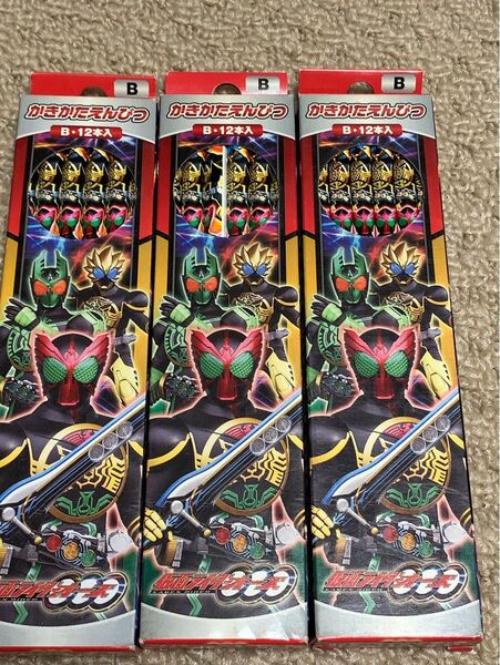 ♪ 新品未使用 仮面ライダー オーズ B 3ダースセット かきかたえんぴつ 鉛筆 六角軸 ⑤