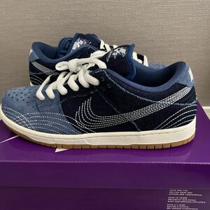 新品未使用 NIKE ナイキ SB DUNK LOW PRO PRM SASHIKO (CV0316-400) 26.5cm SBダンク ロー プロ 刺し子 ミスティックネイビー US8.5