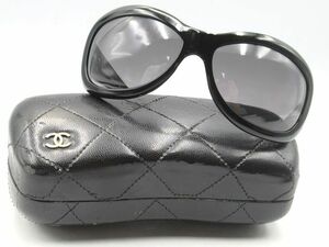 ☆CHANEL シャネル ココマーク マトラッセ 5116-Q C501/87 63□15 120 3N サングラス ブラック×ブラウン系 中古 ケース付き レディース☆