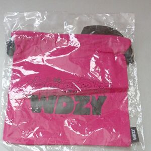 WDZY　ヴィッジ 巾着 ピンク　ポーチ　LINE FRIENDS　ラインフレンズ　新品未使用未開封