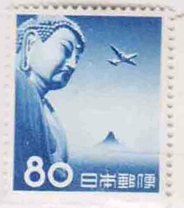 （５６７）日本切手・８０円大仏航空未使用・カタログ８００円