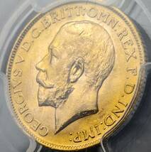 高鑑定！★1913年 イギリス ジョージ5世 ソブリン金貨 PCGS MS64 ゴールド アンティーク コイン 資産保全 ピストルッチ 竜退治 現物資産_画像2