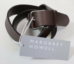 1円スタート!MARGARET HOWELLマーガレットハウエル新品メンズ牛革レザーベルト32 23100円茶