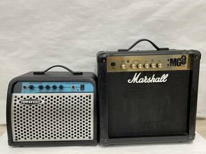 【B13155.13156CK】2台セット Marshall マーシャル MG15 ギターアンプ FERNANDES フェルナンデス FS-10B ベースアンプ 通電OK