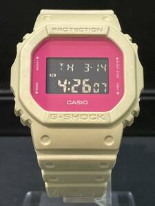 【F530CK】美品 稼働品 Gショック G-SHOCK MY G-SHOCK DWE-5610 腕時計 ベージュ ピンク