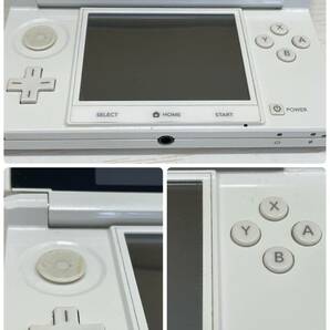【EF939TY】Nintendo ニンテンドー 3DS ピュアホワイト 通電確認済み ソフト付き マリオパーティー ピクミン 現状品 ゲーム機 の画像4