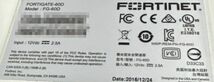 Fortinet フォーティネット Fortigate-60D FG-60D ACアダプタ付属 初期化済み ライセンス切 大阪発 024-0247_画像2