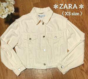 ☆ ZARA デニムジャケット Gジャン 〈 XS size 〉オフホワイト