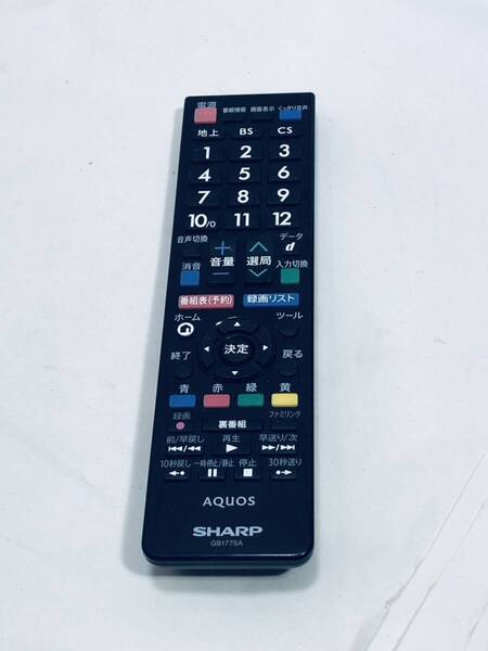 【シャープ 純正 リモコン ON09】動作保証 即日発送 GB177SA テレビ用 LC-19K30 LC-22K30 LC-24K30 LC-32H30 LC-40H30