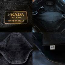極美品 PRADA プラダ メンズ レザー バッグ トートバッグ 黒 A4 正規品 鞄 革_画像10