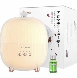 TORRAS アロマディフューザー 加湿器 超音波式 アロマオイル付 卓上 新品