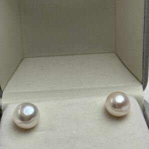 綺麗！本真珠ピアス9mmup 天然パールピアス シルバーjewelry pearl の画像4