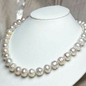 南洋パールネックレス43cm 本真珠ネックレス11-13mm Pearl jewelry