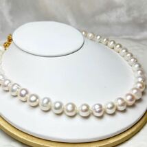 天然パールネックレス11mm 南洋パールネックレス42cm Pearl necklace jewelry_画像3