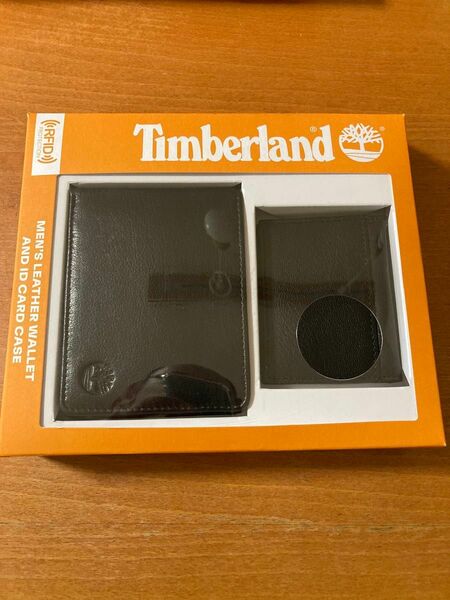 ティンバーランド メンズ 財布 カードケース セット レザー製 黒色