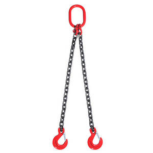 2本吊り チェーンスリング 使用荷重：2.0t チェーン径8mm リーチ長さ2ｍ チェーンフック　チェーンブロック スリングチェーン(2本1.5ｍ)