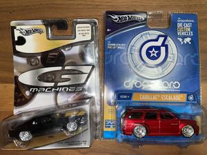 500円スタート！未使用品1/50 Hot WHeeLS「CADILLAC ESCALADE」 ’70 MUSTANG MACH 1(ブラック) 2台まとめ売り