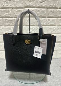 新品COACH 2WAYバッグ ウィロウ C8869 ブラックトート 24