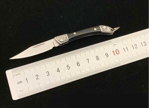 黒 折りたたみナイフ 小型 フォールディングナイフ アウトドア 117