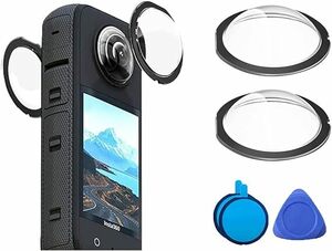 Kiowon insta360 x3用 粘着式レンズガード Lens Guards for insta360 x3 レンズ保護フィルター for insta360 x3 保護フィルム 