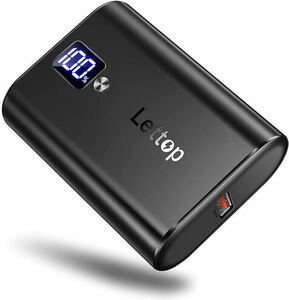 Lettop モバイルバッテリー 10000mAh PD 18W 大容量 【QC3.0搭載/USB-A+Type-C入出力ポート】 携帯充電器 パススルー機能搭載 LCD残量表示 
