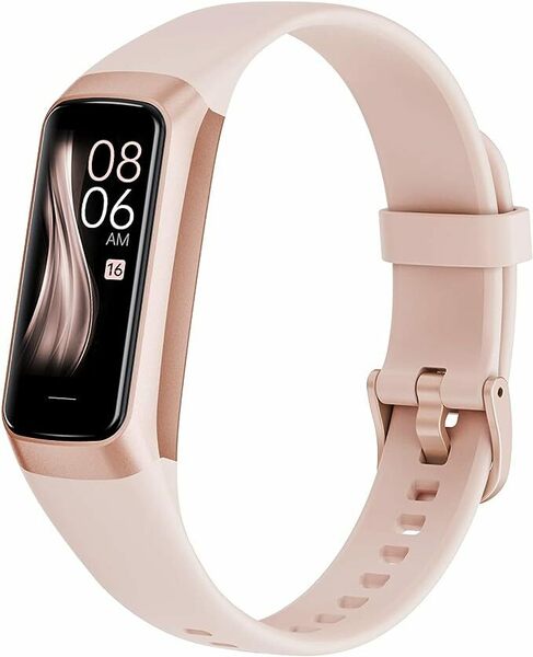 LAMA スマートウォッチ ピンク レディース iPhone対応 smart watch 歩数計 ストップウォッチ 酸素濃度 心拍数 運動記録 