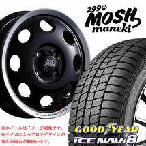 冬 4本SET 155/65R14×4.5J 100-4穴 +45 グッドイヤー ナビ8 2023年製 299MOSH MANEKI KURO 会社宛 送料無料 在庫要確認 デイズ ルークス_画像1