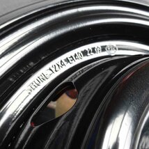 夏 新品4本SET 会社宛 送料無料 145/80R12×4J 80/78N LT トーヨー V-02e SHONE製スチールホイール ブラック鉄 軽トラ 軽バン各種 NO,SS613_画像6