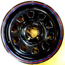 新品 4本価格 会社宛 送料無料 16×7J 5穴 114.3mm +35 ハブ84mm SHONE SST DAYTONA デイトナブラック 赤青ライン デリカD5 特価 NO,SH401_画像2