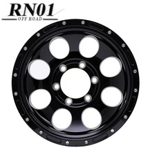 新品1本価格 会社宛 送料無料 16×8J 6穴 139.7mm ET±0 M14 SHONE OFF-ROAD RN01 クリアブラック つや有り JWL車検対応 ランクル NO,SH87_画像2