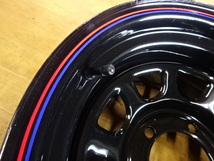 新品 4本価格 会社宛 送料無料 15×8J 5穴 139.7mm ET-20 SHONE SST DAYTONA デイトナブラック 赤青ライン ジムニー ラングラー NO,SH180_画像4