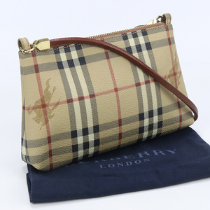 中古良品バーバリーBURBERRY ポーチ PVC ベージュ系　 ランク：A us-2 メンズ レディース