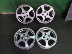 ☆　ホイール　モデューロ　Modulo　ホンダ　HONDA　14×5.5J　+50　PCD100　4Ｈ　シルバー　4本　14インチ　