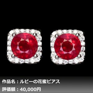 【1円新品】イケゾエガレ｜6.00ct 天然ルビー ダイヤモンド K14WG仕上ピアス｜本物保証｜作家モノ｜NGL鑑別対応