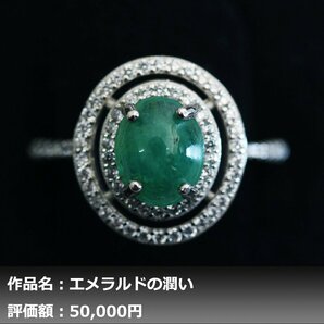 【1円新品】イケゾエガレ｜2.50ct 天然エメラルド ダイヤモンド K14WG仕上リング 14号｜作家モノ｜本物保証｜NGL鑑の画像1