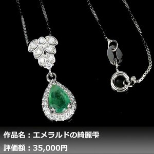 【1円新品】イケゾエガレ｜0.50ct 天然エメラルド ダイヤモンド K14WGネックレス｜作家モノ｜本物保証｜NGL鑑別対応