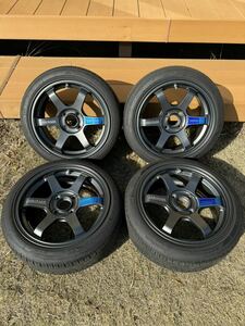 廃番品　RAYS VOLK RACING TE37 sonic CR クラブレーサー　Fece4 15インチ 7J +43 4穴　PCD100 165/50R15 4本 ZEETEX HA36S アルトワークス